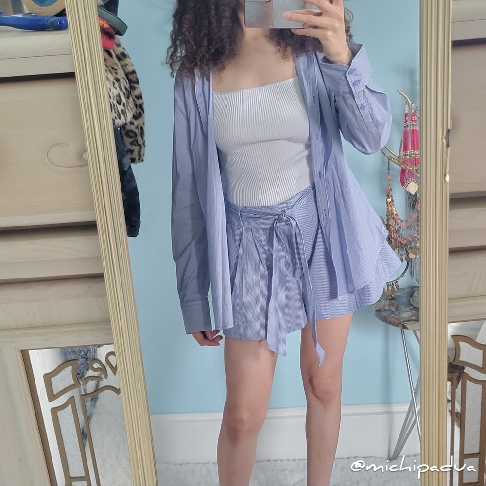 Nordstrom Parker Blue Striped Shorts